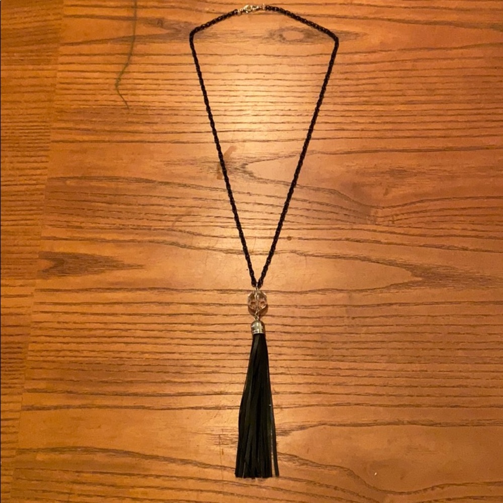Free w/ Purchase Black Tassel Necklace